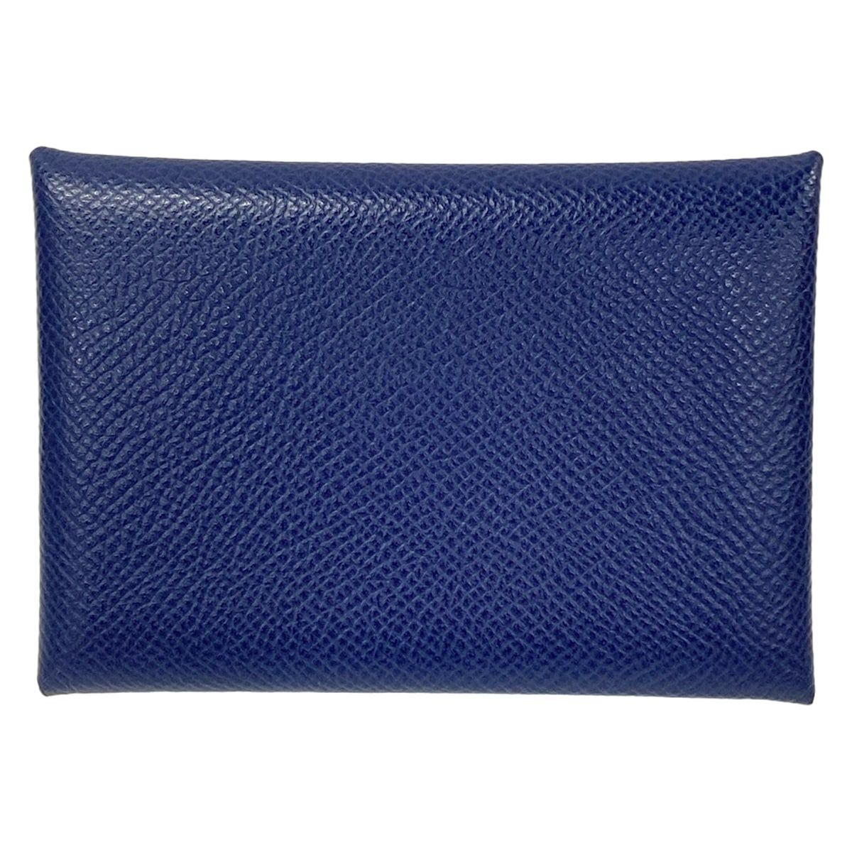 Hermes Coin Case Calvi Duo Verso Blue Saffiano Vert Angre 2023.01 — view 2