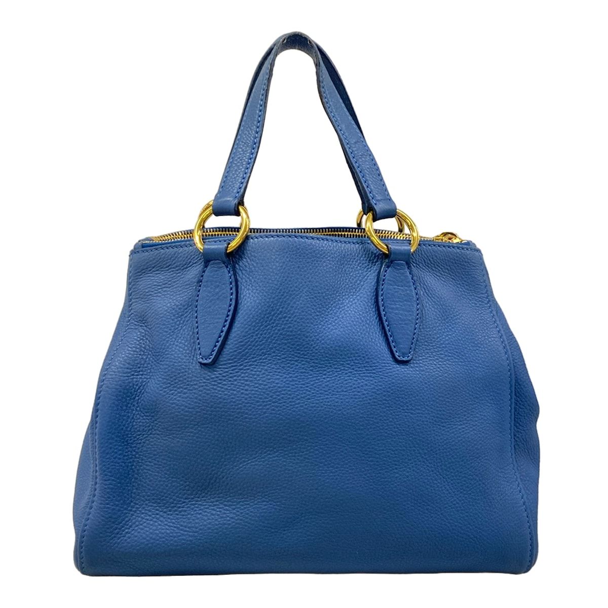 Miu Miu Handbag Blue Gold Leather — view 3