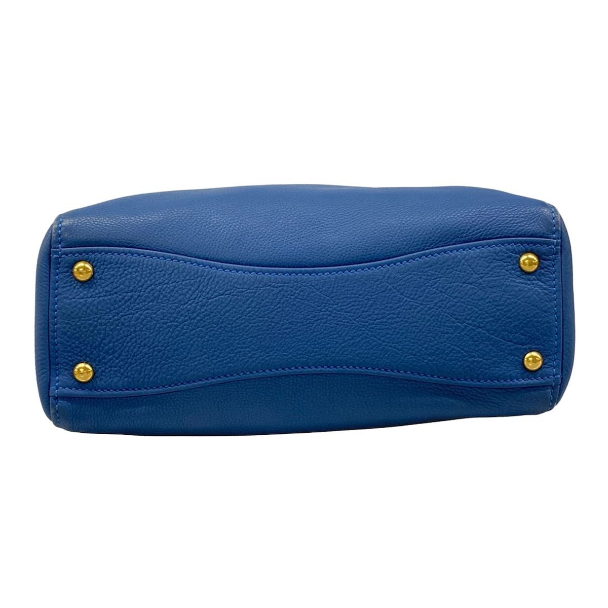 Miu Miu Handbag Blue Gold Leather — view 5