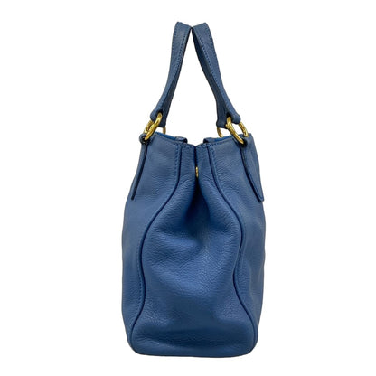 Miu Miu Handbag Blue Gold Leather — view 4