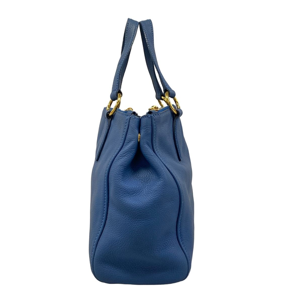 Miu Miu Handbag Blue Gold Leather — view 2