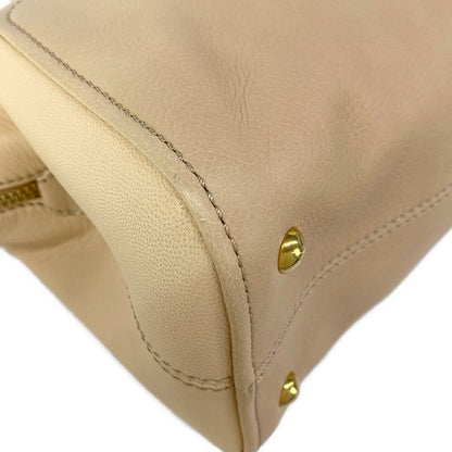 Fendi Handbag Chameleon Mini Beige Light Brown Leather — view 6