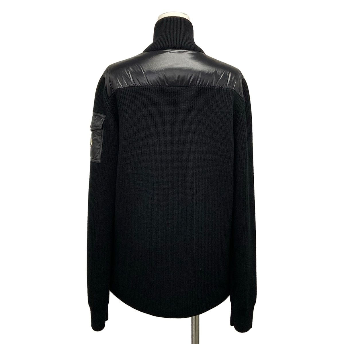 Moncler Jacket M Cardigan Tricot Black Long Sleeve Knit Different — view 2