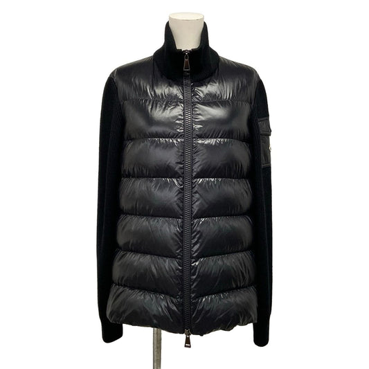 Moncler Jacket M Cardigan Tricot Black Long Sleeve Knit Different