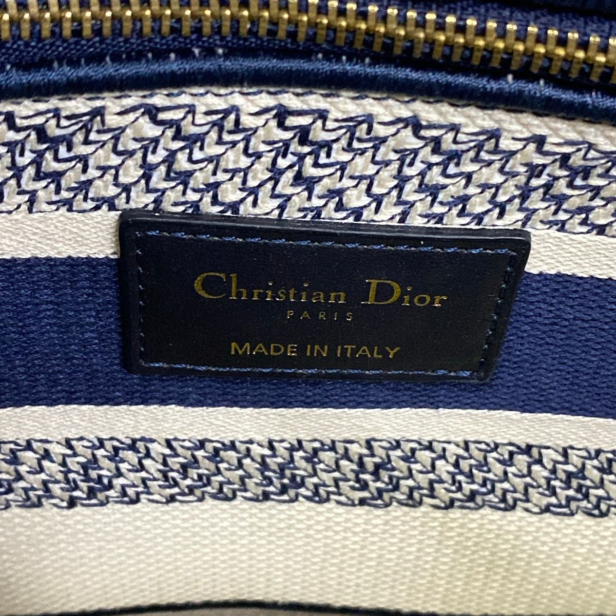 Dior Handbag Light Bag White Navy — view 8