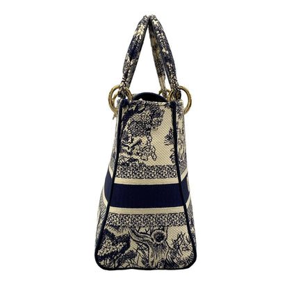 Dior Handbag Light Bag White Navy — view 2