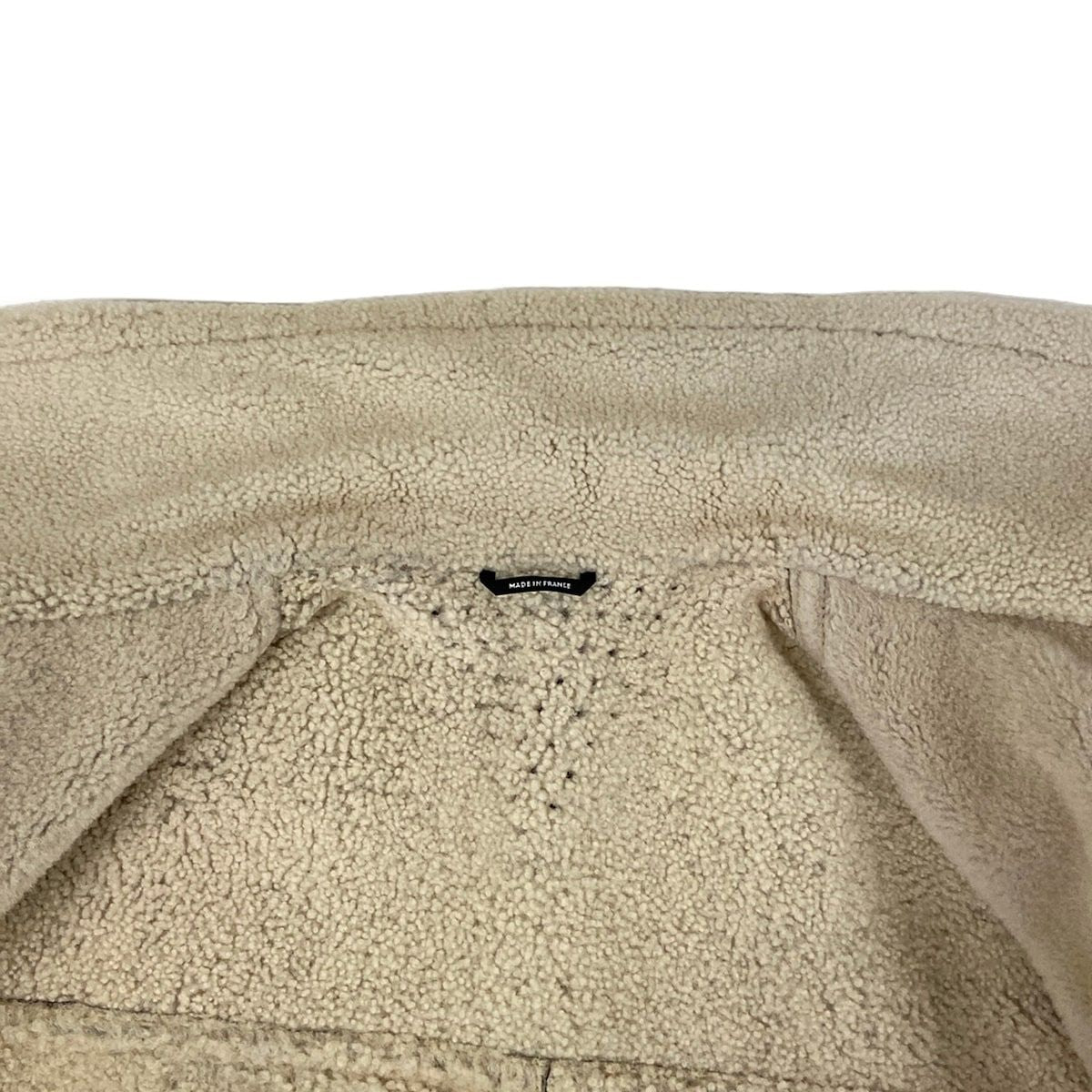 Hermes Jacket 50 XL Dark Brown Ivory Long Sleeve Shearling Zip Up Winter — view 8