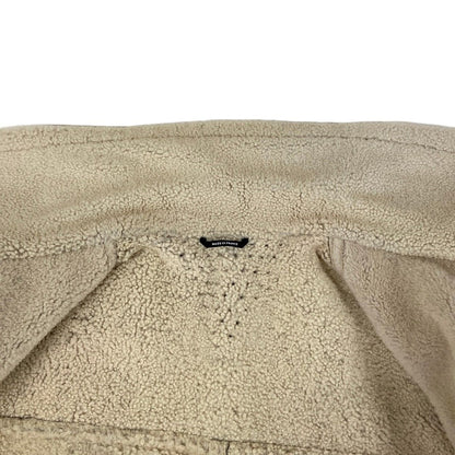Hermes Jacket 50 XL Dark Brown Ivory Long Sleeve Shearling Zip Up Winter — view 8