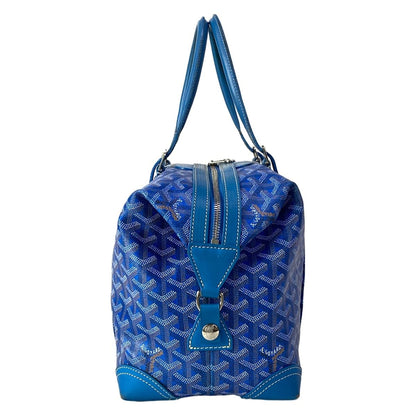 Goyard Handbag Boeing 30 Blue White Brown Mini Boston Leather — view 2