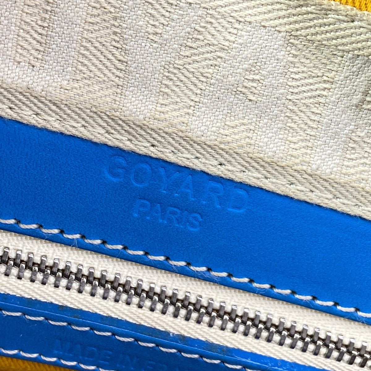 Goyard Handbag Boeing 30 Blue White Brown Mini Boston Leather — view 8