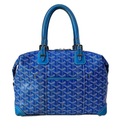 Goyard Handbag Boeing 30 Blue White Brown Mini Boston Leather