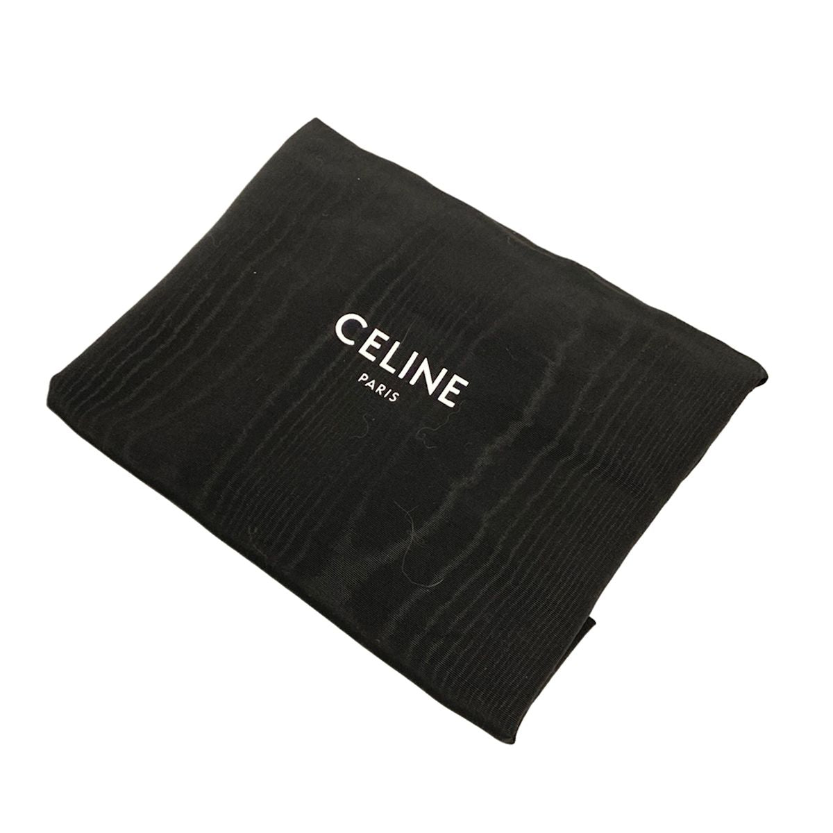 Celine Shoulder Bag Triomphe Canvas Dark Brown Black White Leather — view 8