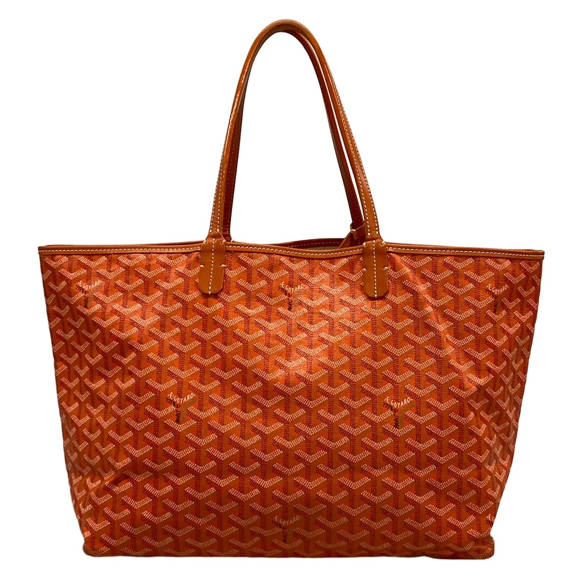 Goyard Tote Saint Louis PM Orange Markage Leather — view 3