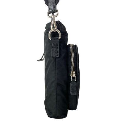 Prada Shoulder Bag Black Smartphone Re-Nylon Strap Removable Leather — view 2