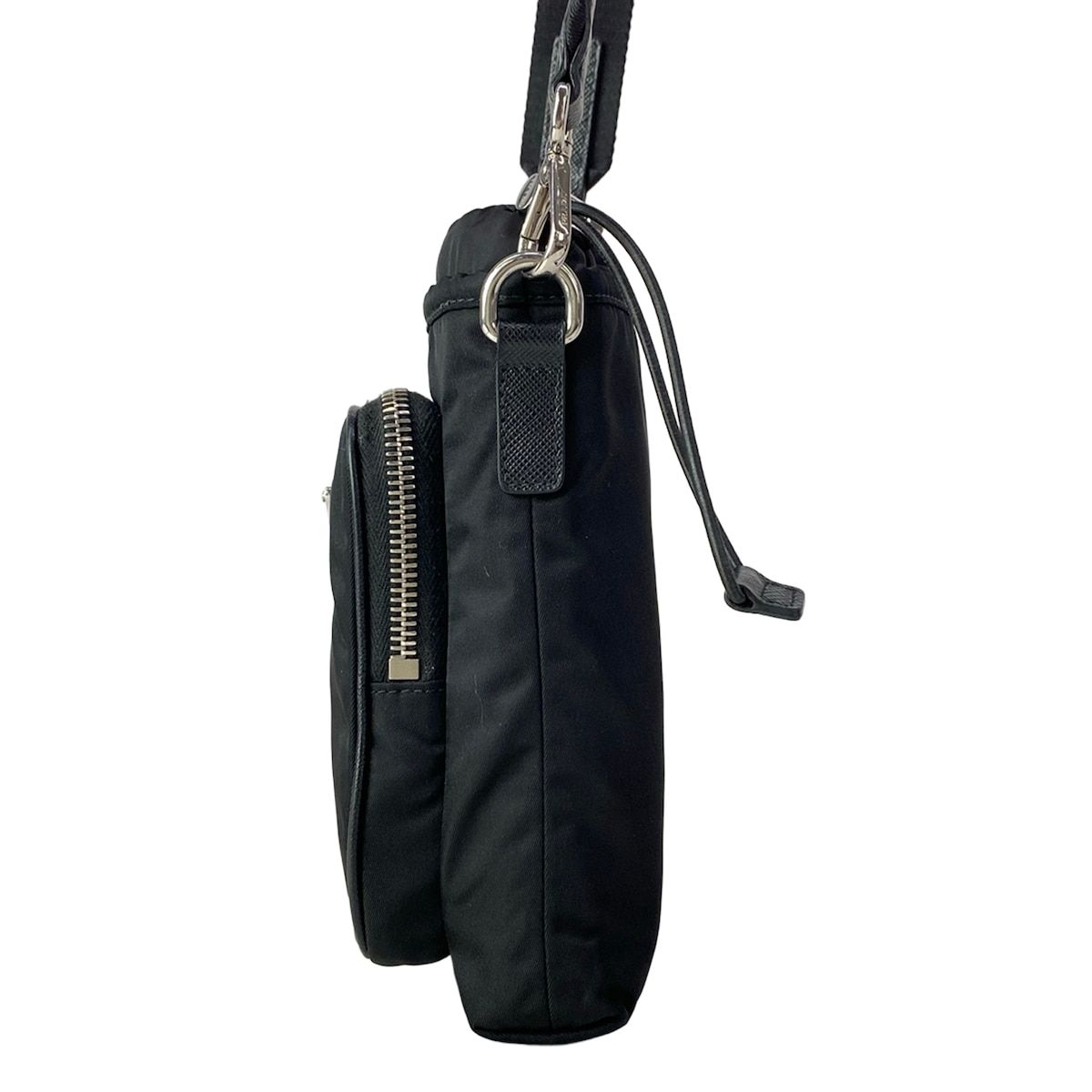 Prada Shoulder Bag Black Smartphone Re-Nylon Strap Removable Leather — view 4