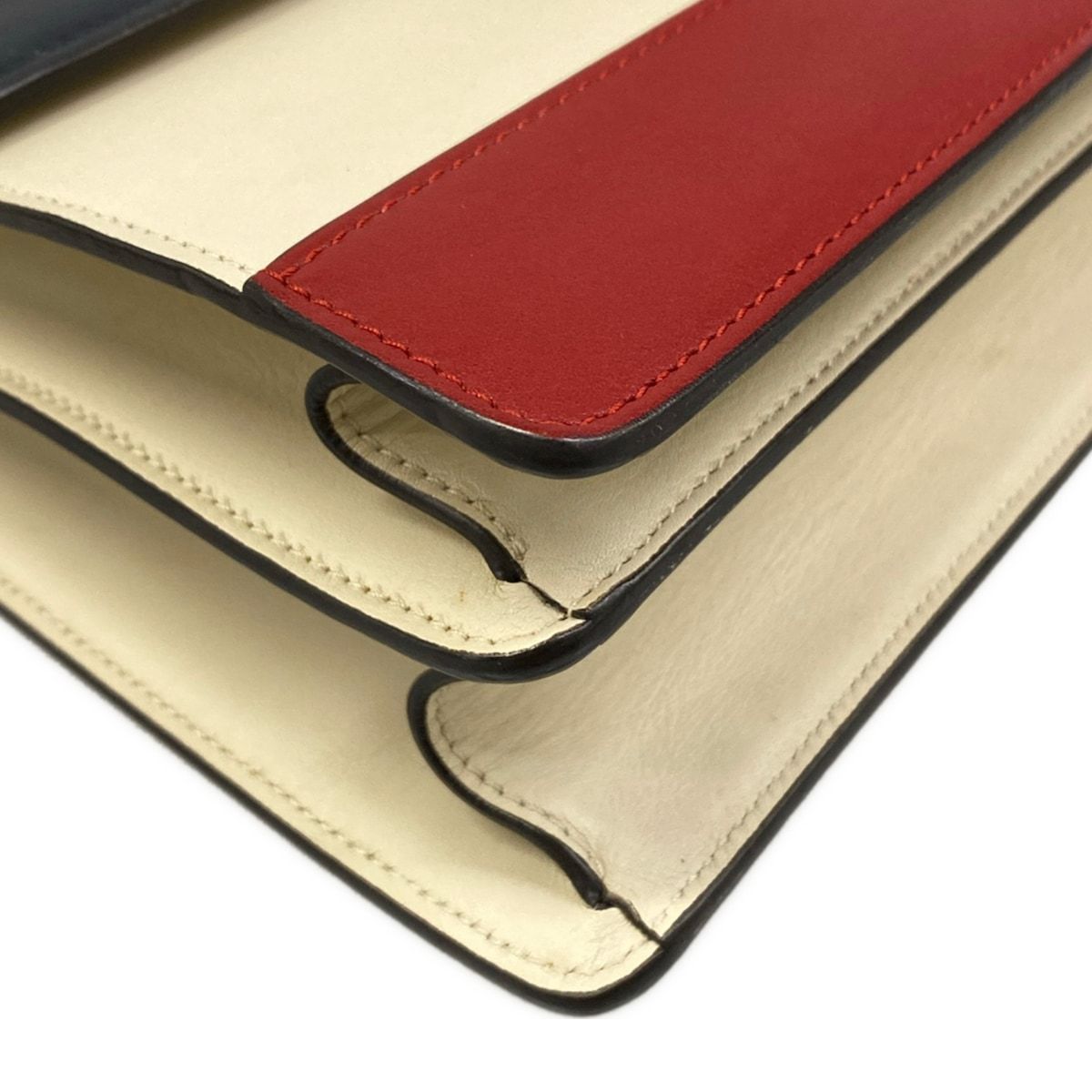 Gucci Handbag Dionysus White Dark Navy Red Leather — view 6