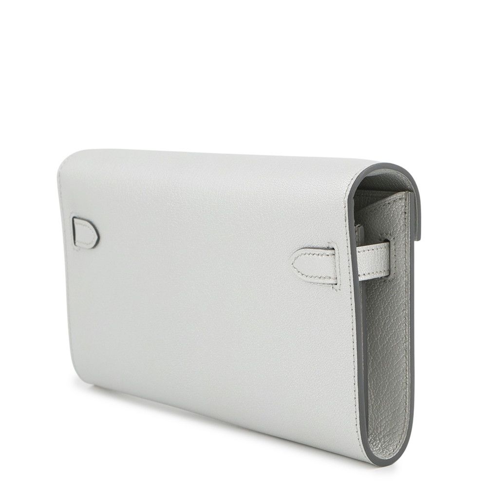 Hermes Kelly Wallet Long Tougo Arjan Silver Chevresham Kira — view 2
