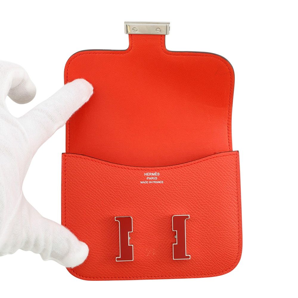 Hermes Wallet Constance Slim Capucines Silver Epsom — view 5
