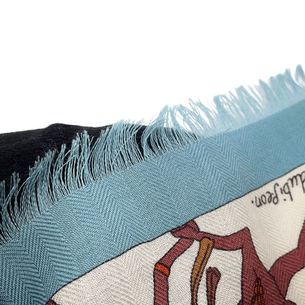 Hermes Scarf Carre 90 Dazzling India Fantaisies Indiennes Cashmere Silk Limited — view 3