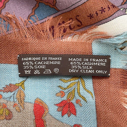 Hermes Scarf Carre 90 Dazzling India Fantaisies Indiennes Cashmere Silk Limited — view 7