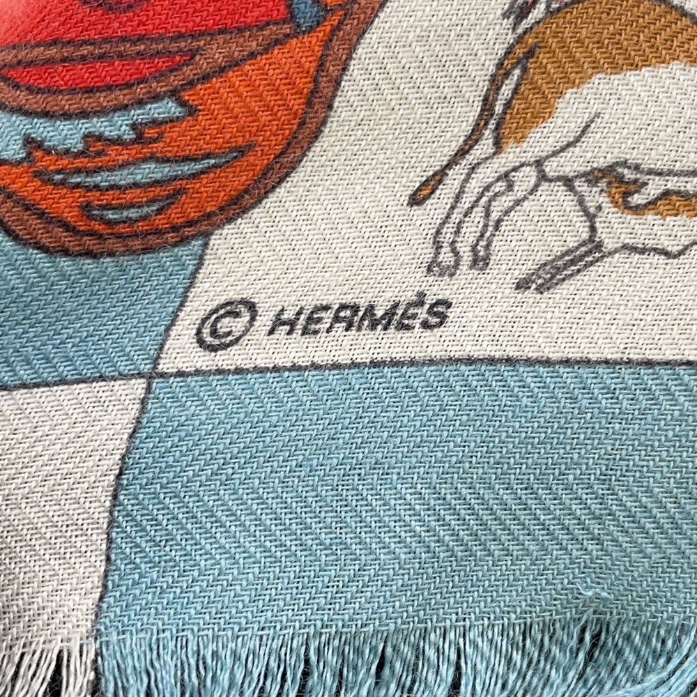 Hermes Scarf Carre 90 Dazzling India Fantaisies Indiennes Cashmere Silk Limited — view 6