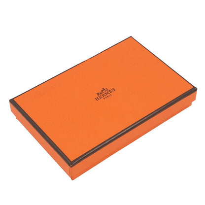 Hermes Coin Case Calvi Duo Etoupe Silver Color — view 9