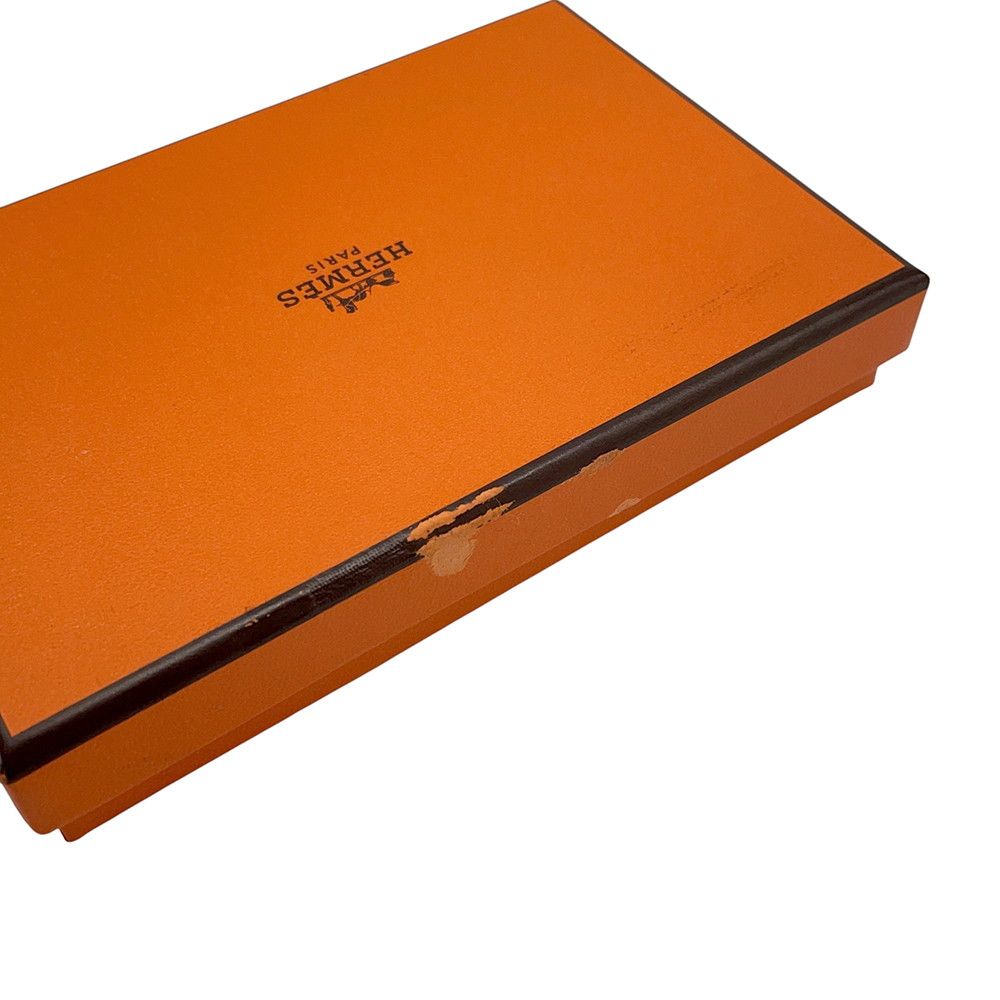 Hermes Coin Case Calvi Duo Etoupe Silver Color — view 7