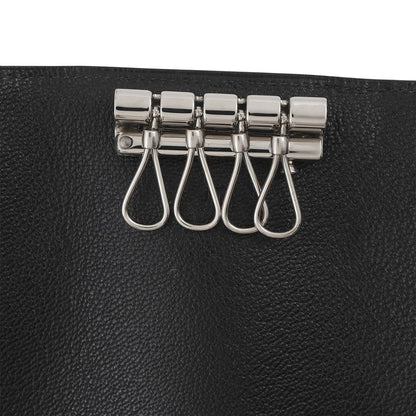 Hermes Quadruple Strand Key Case Etuis Cles 4 Black Silver Vauchamonix — view 5