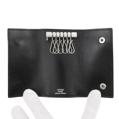Hermes 6 Key Case Etui Cles 6 Black Silver Vauchamonix Key Holder — view 4