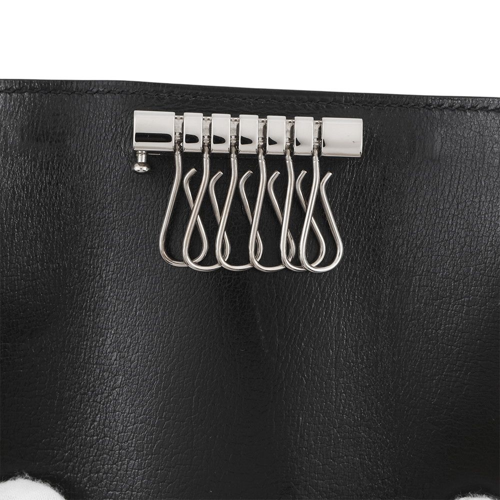 Hermes 6 Key Case Etui Cles 6 Black Silver Vauchamonix Key Holder — view 5