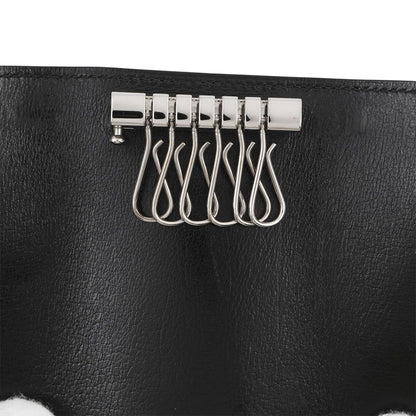Hermes 6 Key Case Etui Cles 6 Black Silver Vauchamonix Key Holder — view 5
