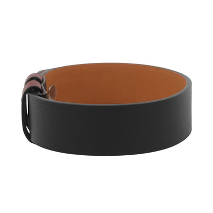 Hermes Bracelet Black Red Silver Leather T4 — view 3