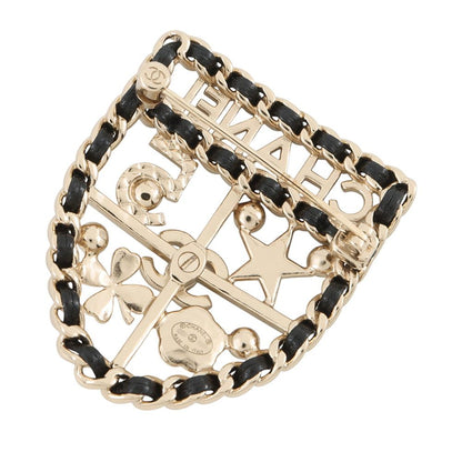 Chanel Brooch CC Logo Emblem Icon Rhinestone Faux Pearl 21 — view 3