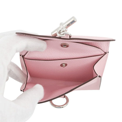 Hermes Coin Case Glenan Compact Wallet Rose Sakura Silver Swift — view 5