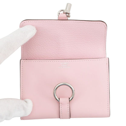 Hermes Coin Case Glenan Compact Wallet Rose Sakura Silver Swift — view 4