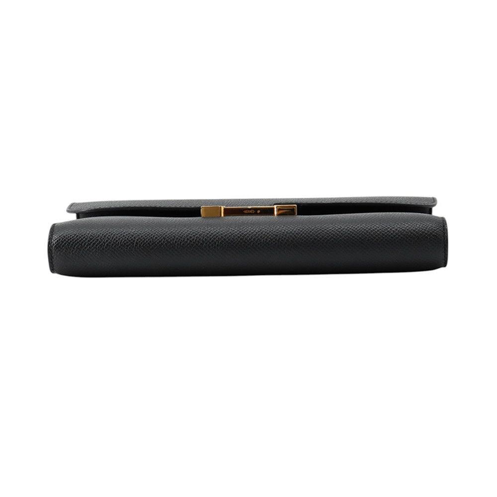 Hermes Wallet Constance Tougo Long Black Gold Epsom — view 3