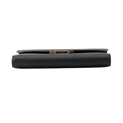 Hermes Wallet Constance Tougo Long Black Gold Epsom — view 3