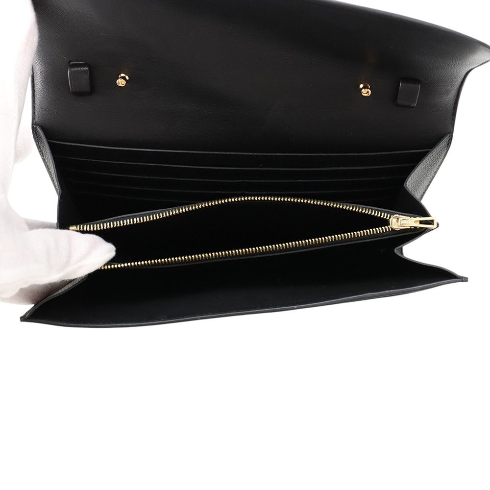 Hermes Wallet Constance Tougo Long Black Gold Epsom — view 5