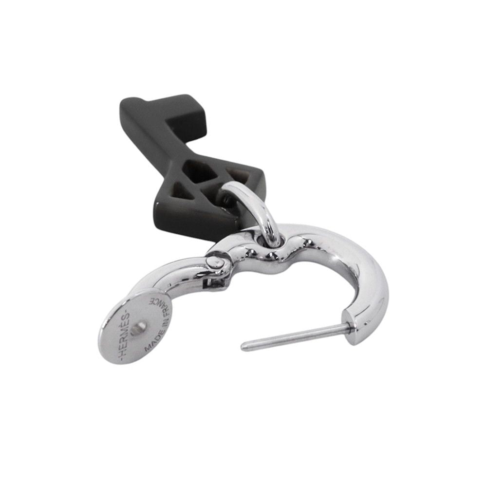 Hermes Earrings Cle Sing Buffalo Horn Single — view 3