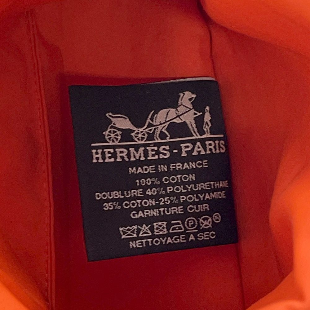 Hermes Pouch Bolide Mini Beige Silver Canvas Case — view 6
