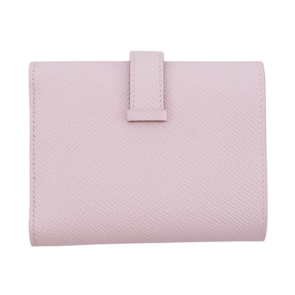 Hermes Trifold Wallet Bearn Combination Mauvepere Silver Epsom — view 3
