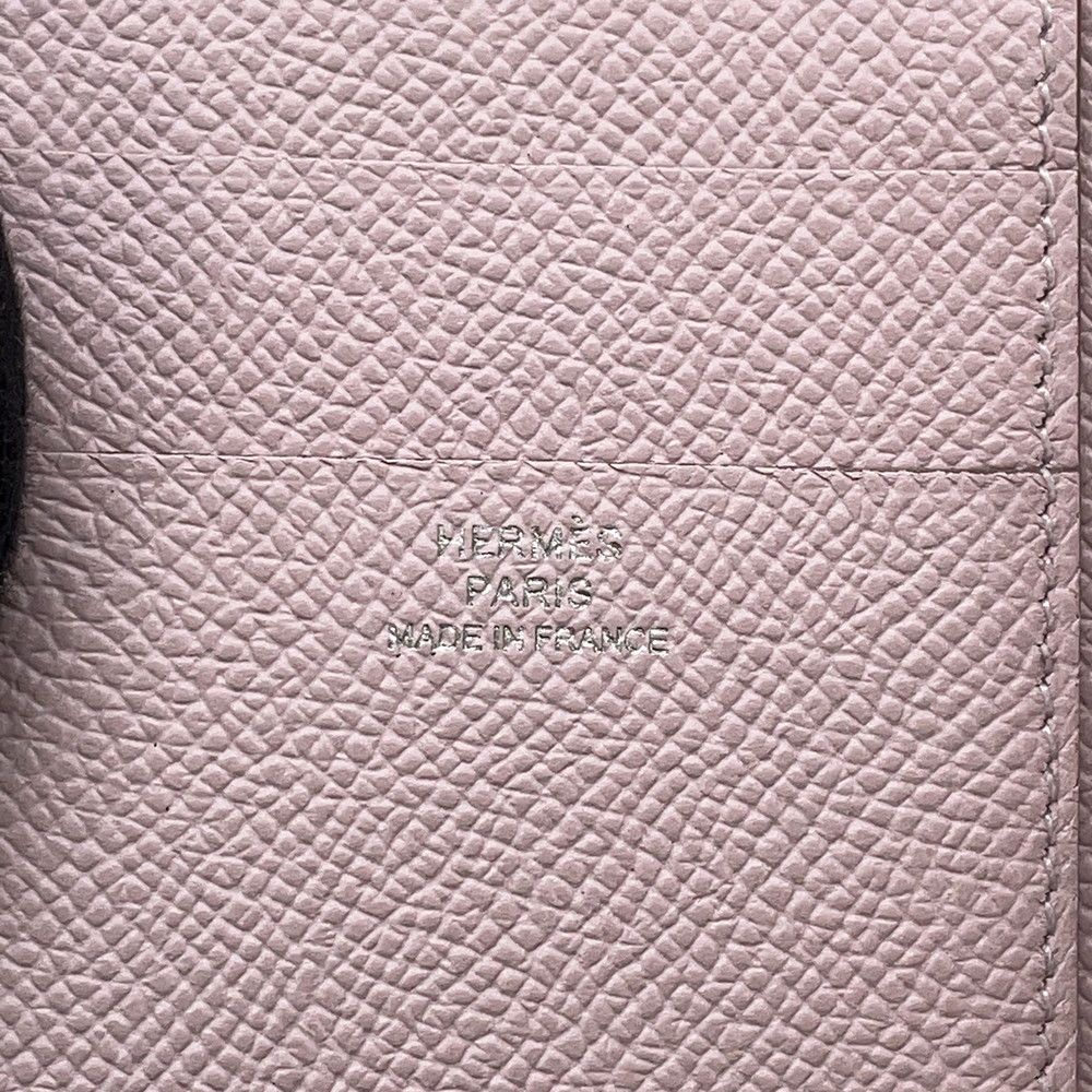 Hermes Trifold Wallet Bearn Combination Mauvepere Silver Epsom — view 9