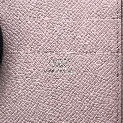 Hermes Trifold Wallet Bearn Combination Mauvepere Silver Epsom — view 9