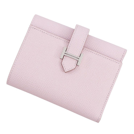 Hermes Trifold Wallet Bearn Combination Mauvepere Silver Epsom