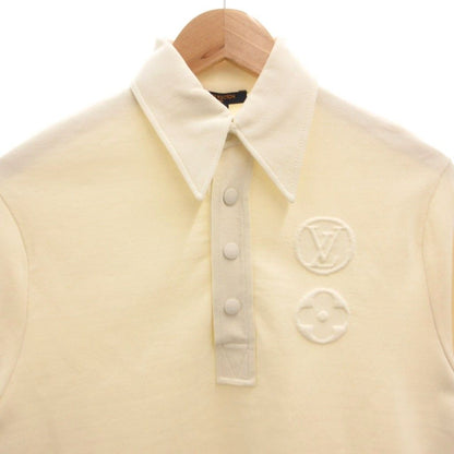 Louis Vuitton Polo Shirt Top Embossed Logo Cutout S Off White — view 3