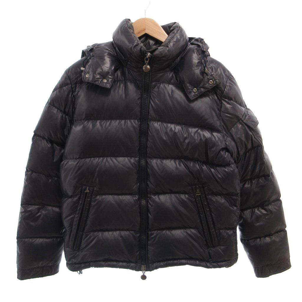 Moncler Maya Down Jacket Hood Animation Tag 2 Navy