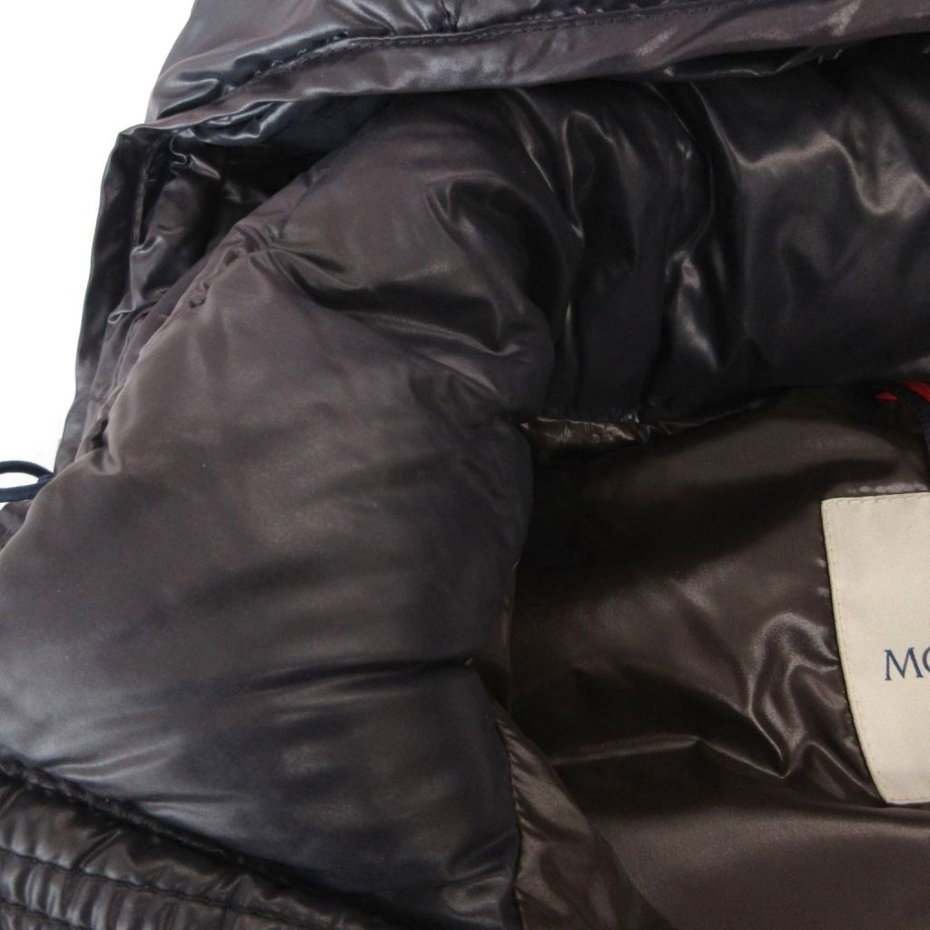 Moncler Maya Down Jacket Hood Animation Tag 2 Navy — view 8