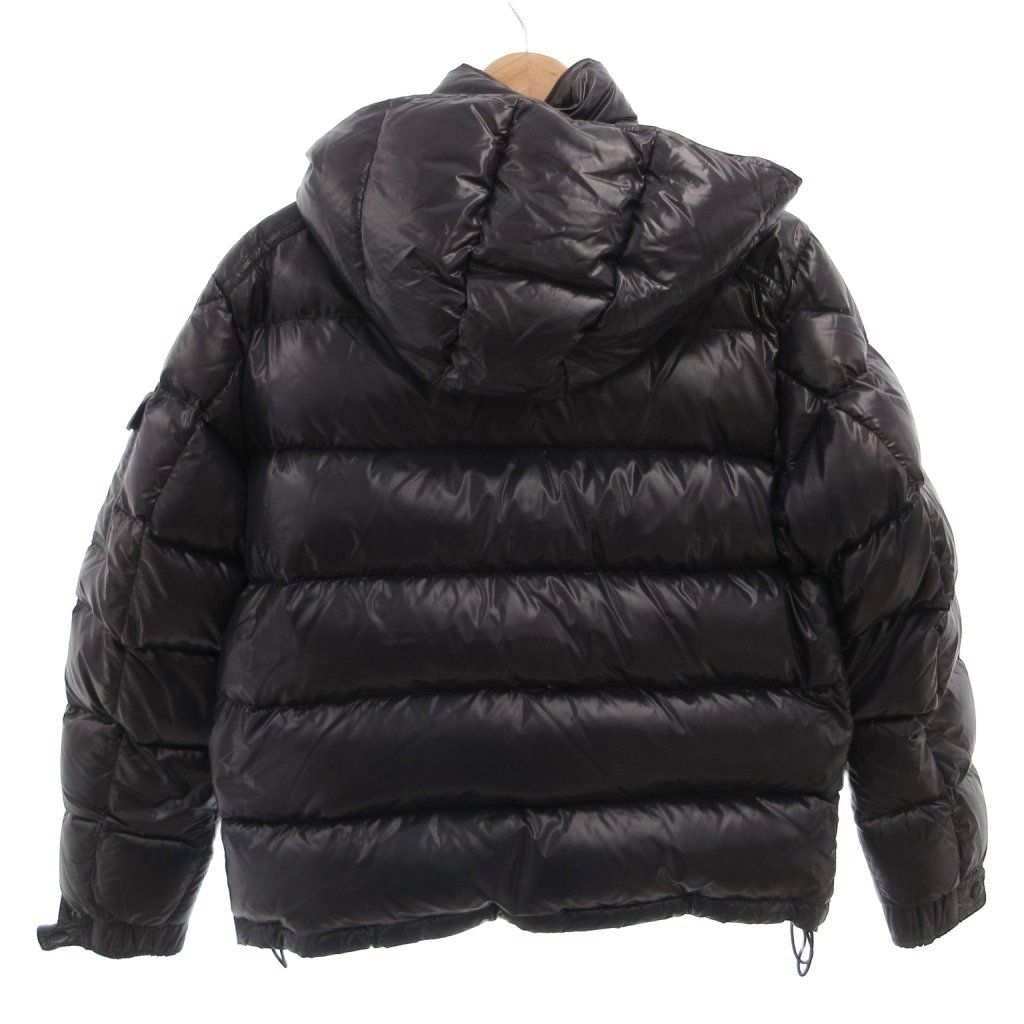 Moncler Maya Down Jacket Hood Animation Tag 2 Navy — view 2