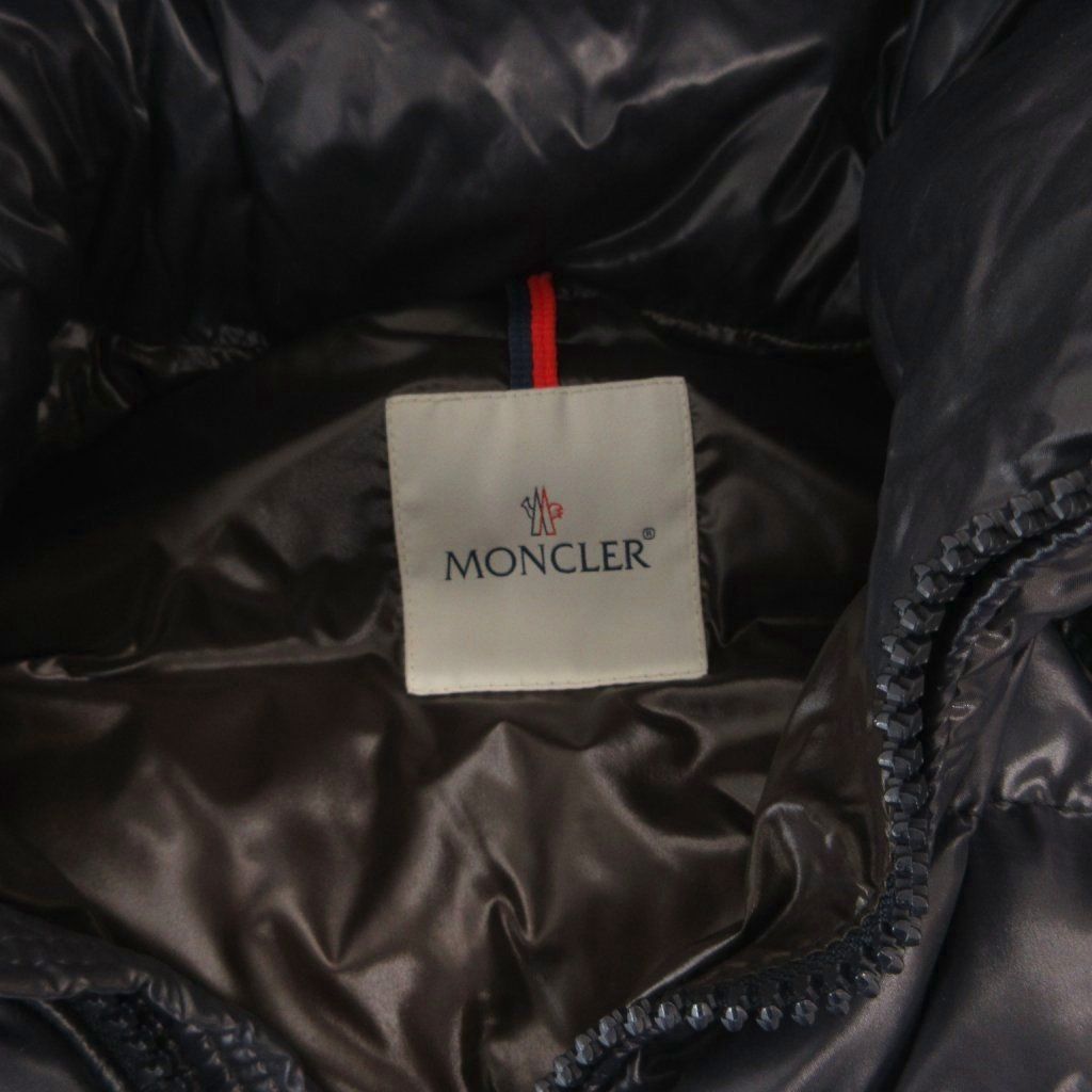 Moncler Maya Down Jacket Hood Animation Tag 2 Navy — view 6