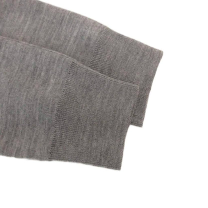 Fendi High Neck Top Knit Side Slit Ribbon Wool Long Sleeve 38 Gray Sweater — view 6